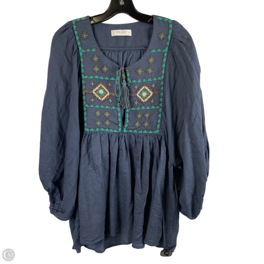 Top Long Sleeve By Lucky Brand In Blue, Size: Xl