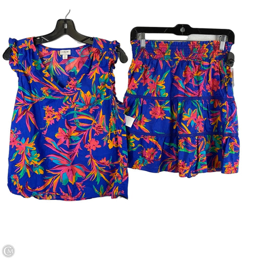 Skirt Set 2pc By J. Crew In Multi-colored Bottom XS Top S