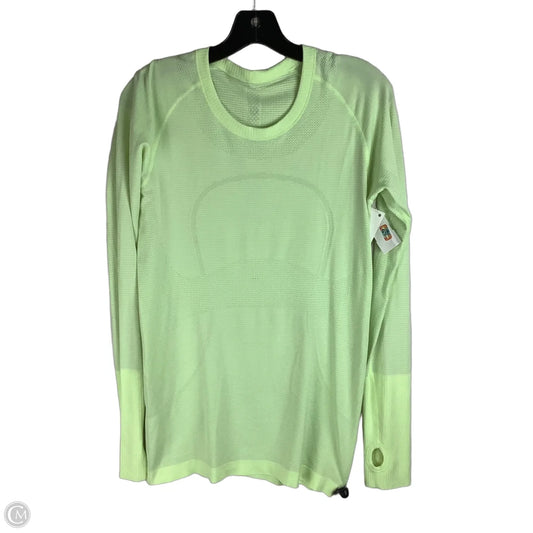 Athletic Top Long Sleeve Crewneck By Lululemon In Green, Size: 10