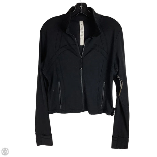 Athletic Jacket By Lululemon In Black, Size: 12