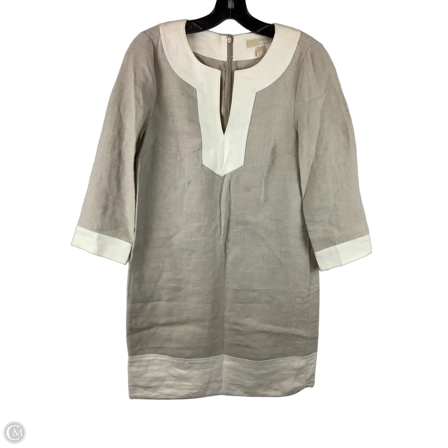 Dress Casual Midi By Michael By Michael Kors In Tan, Size: S