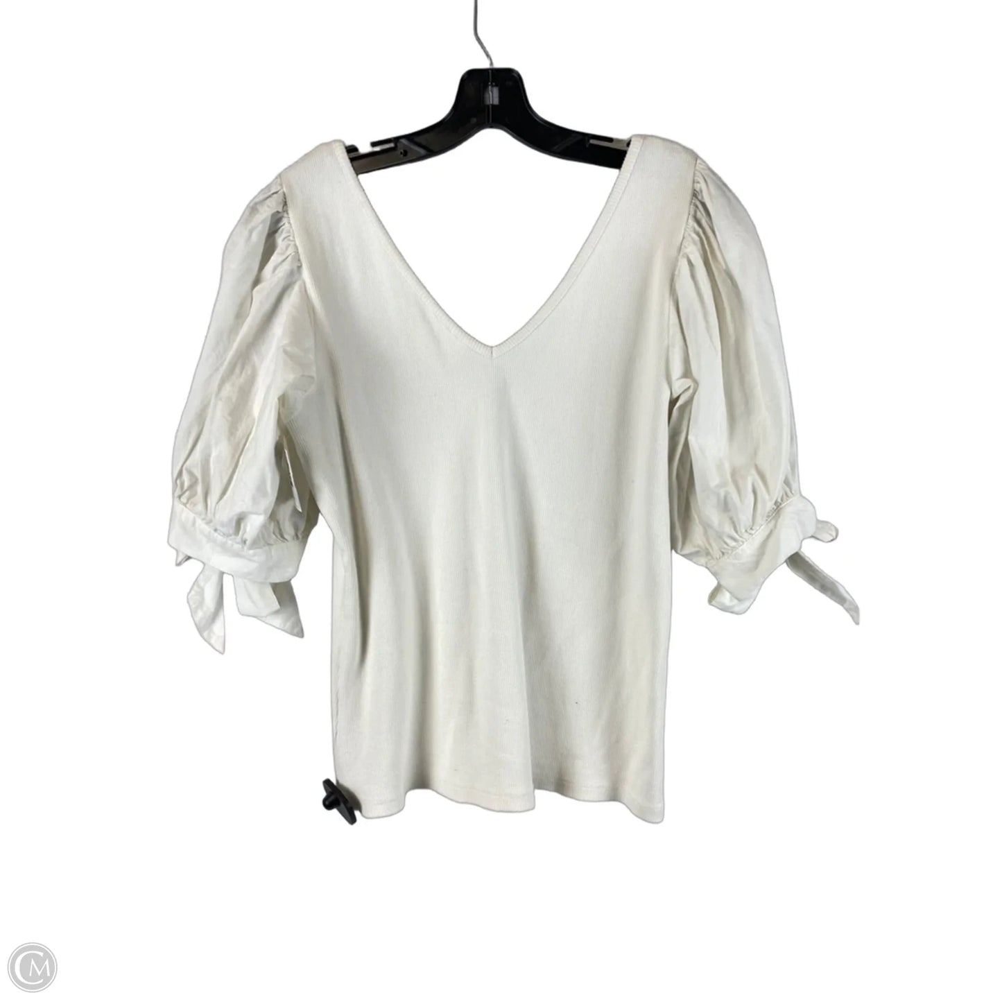 Top Short Sleeve By Maeve In White, Size: L