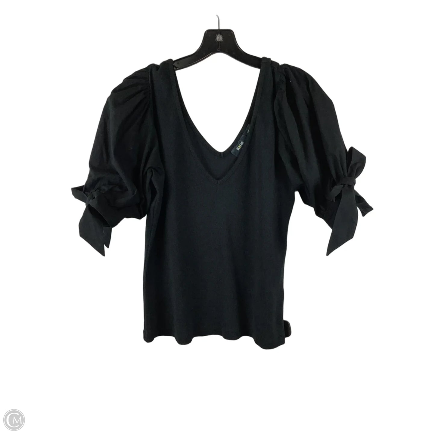 Top Short Sleeve By Maeve In Black, Size: L
