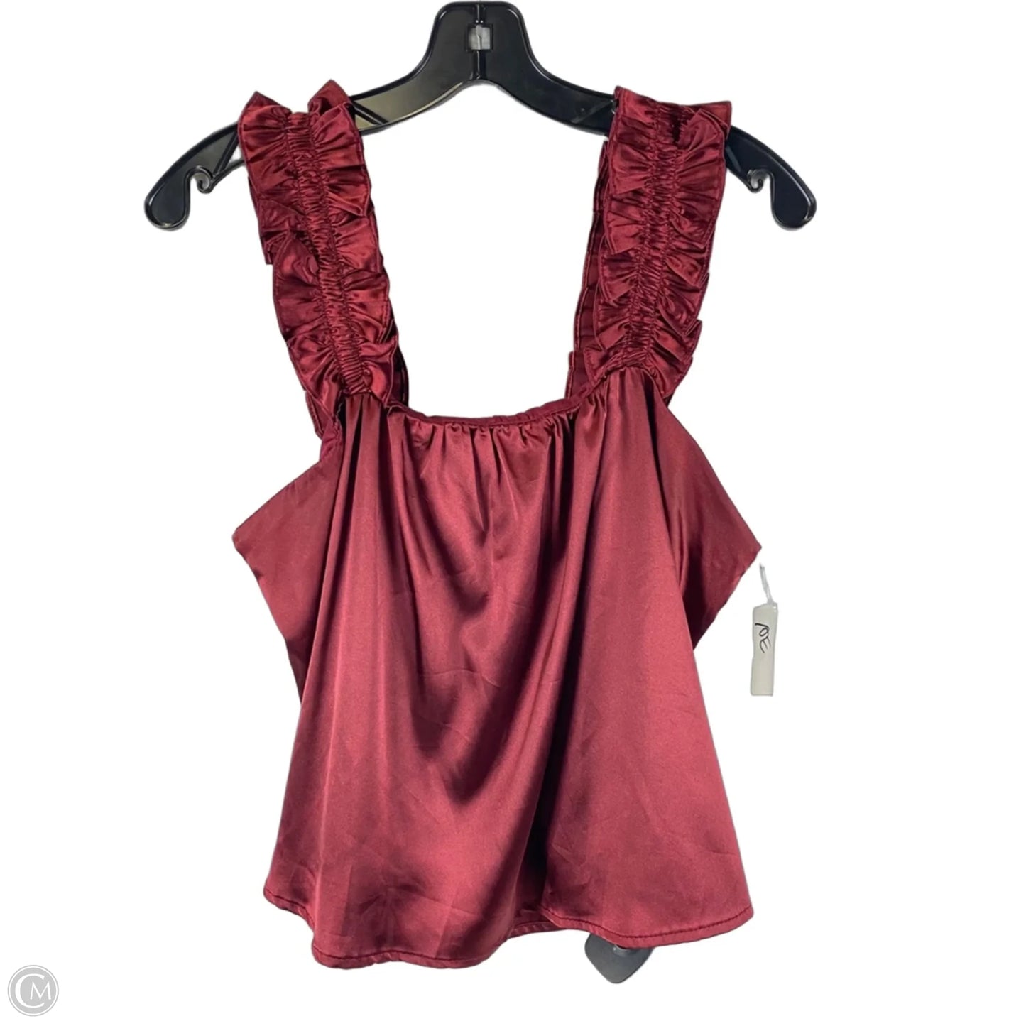 Top Sleeveless By Adrienne In Red, Size: M