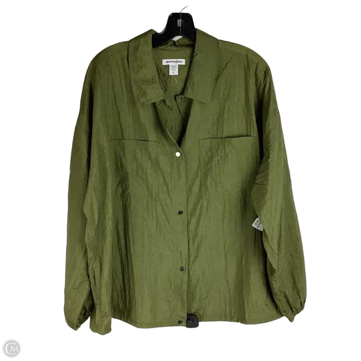 Top Long Sleeve By Athleta In Green, Size: L