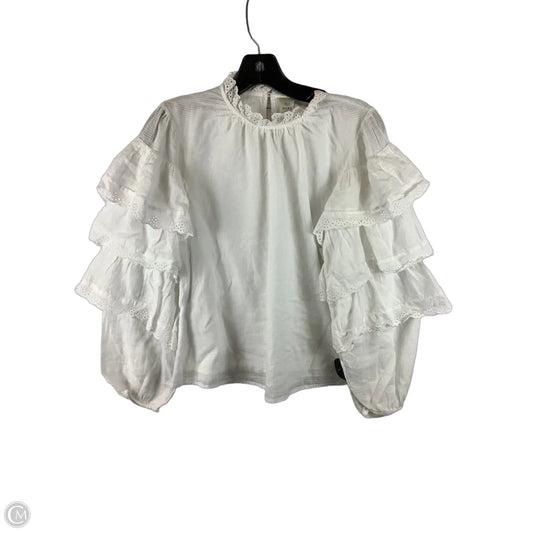 Top Long Sleeve By Clothes Mentor In White, Size: 2