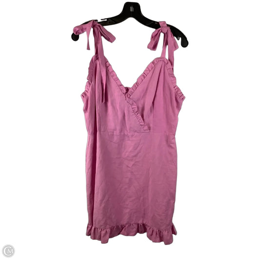 Dress Party Midi By Clothes Mentor In Pink, Size: L
