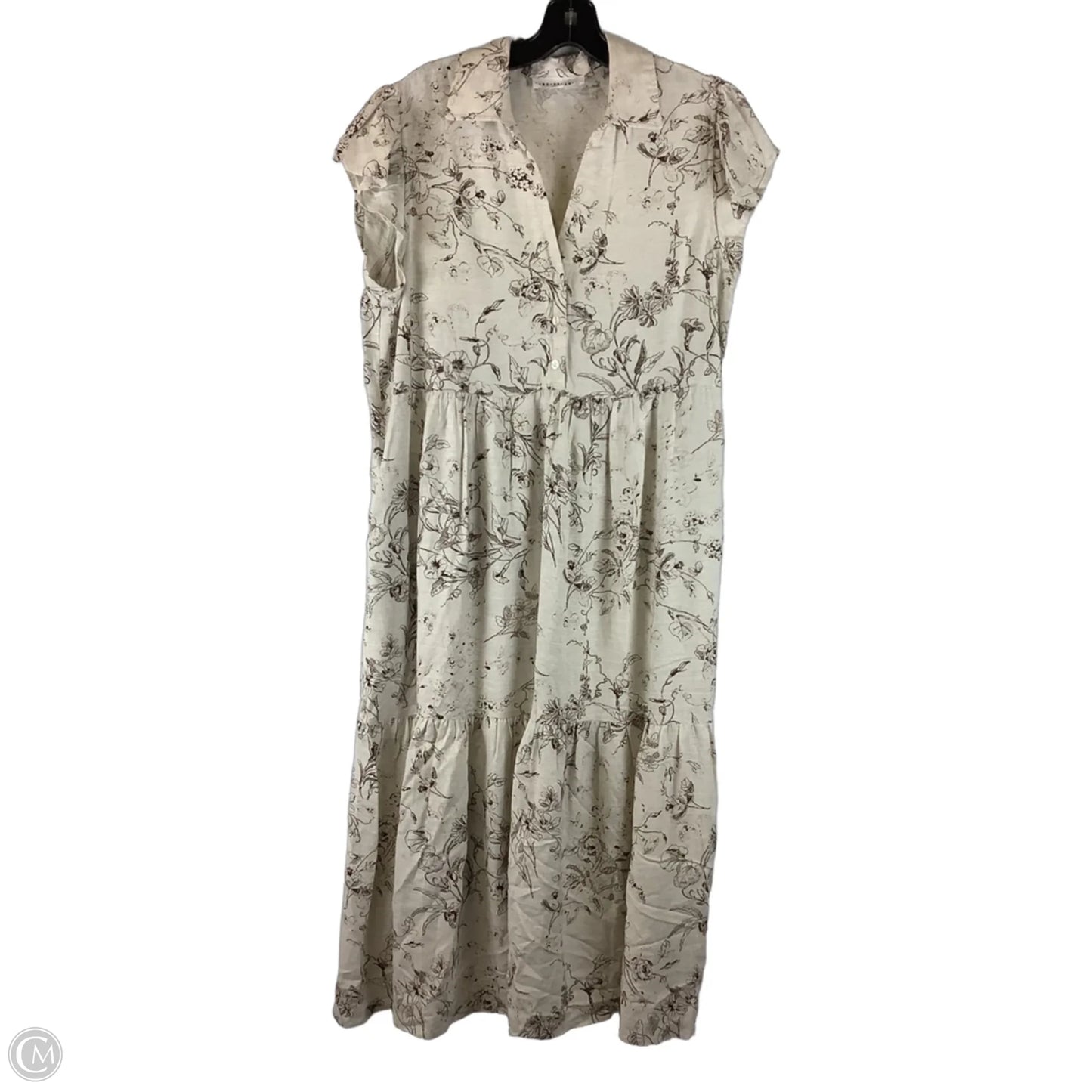 Dress Party Midi By Jane And Delancey In Brown & Cream, Size: L