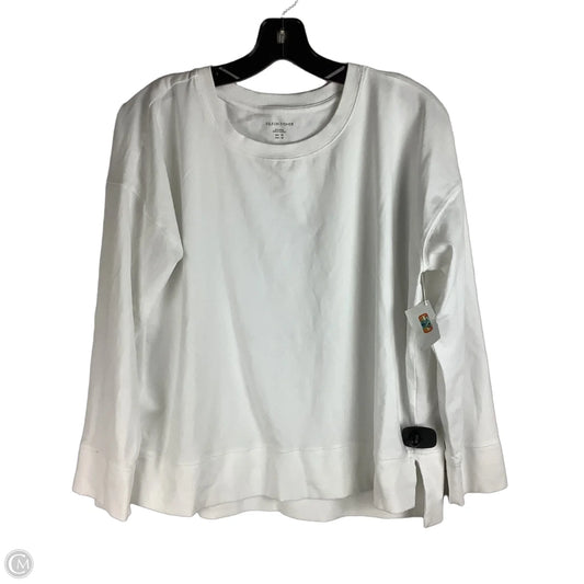 Top Long Sleeve By Eileen Fisher In White, Size: M