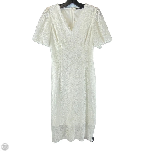 Dress Casual Midi By Clothes Mentor In White, Size: S