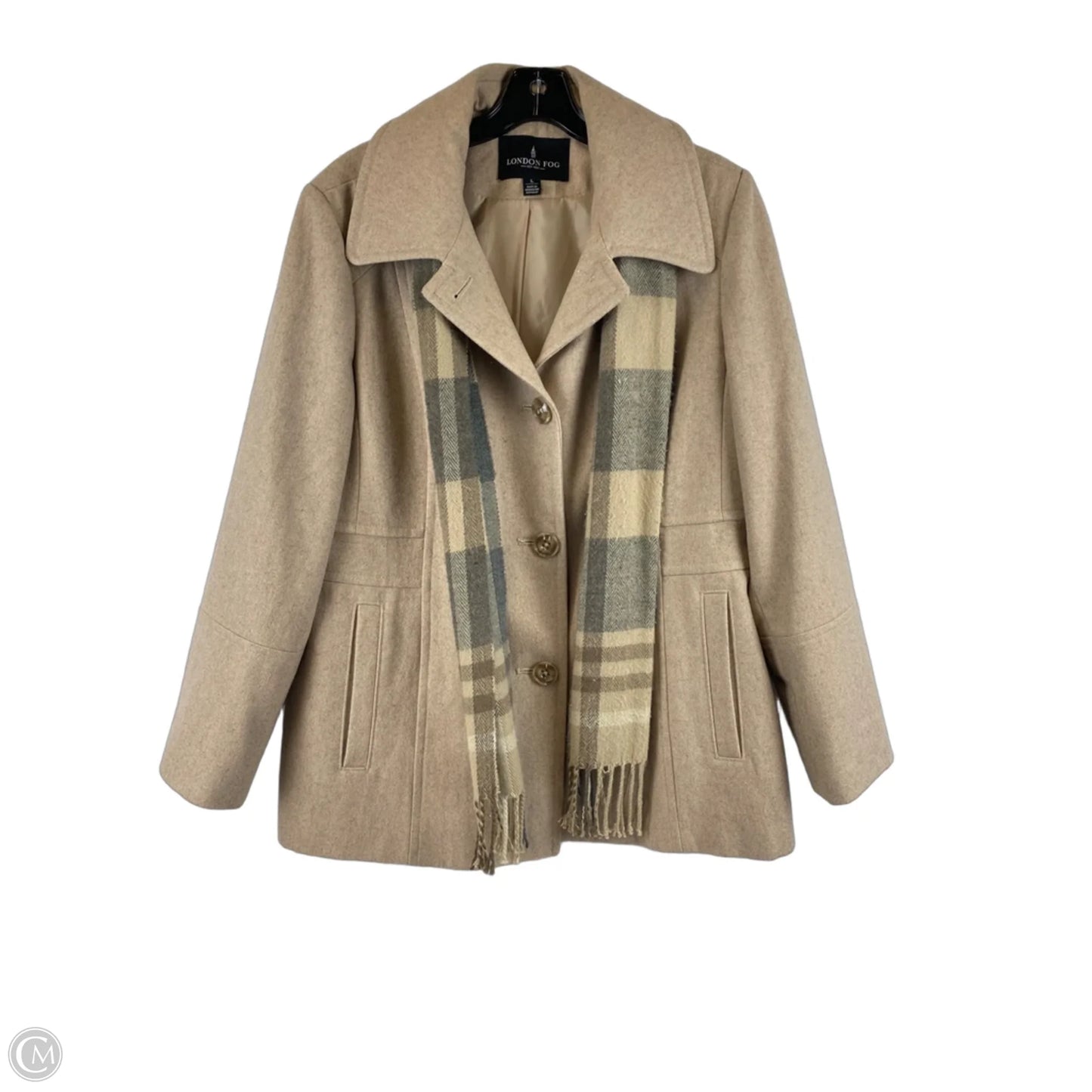 Coat Peacoat By London Fog In Tan, Size: L