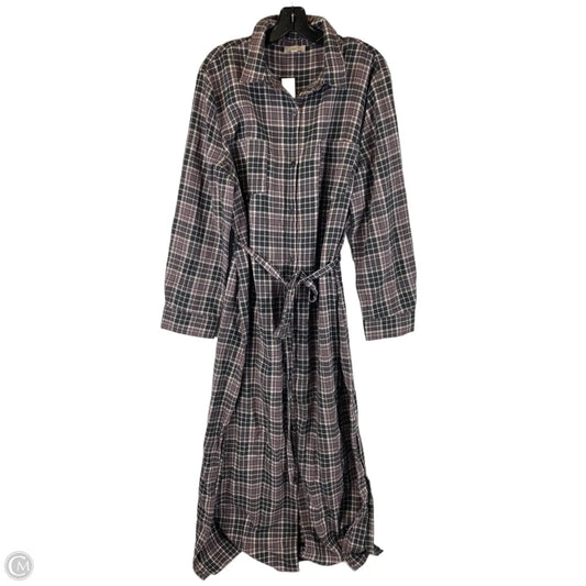 Dress Casual Maxi By Loft In Black & Purple, Size: Xl