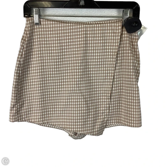 Skirt Mini & Short By Vestique In Brown & White, Size: M