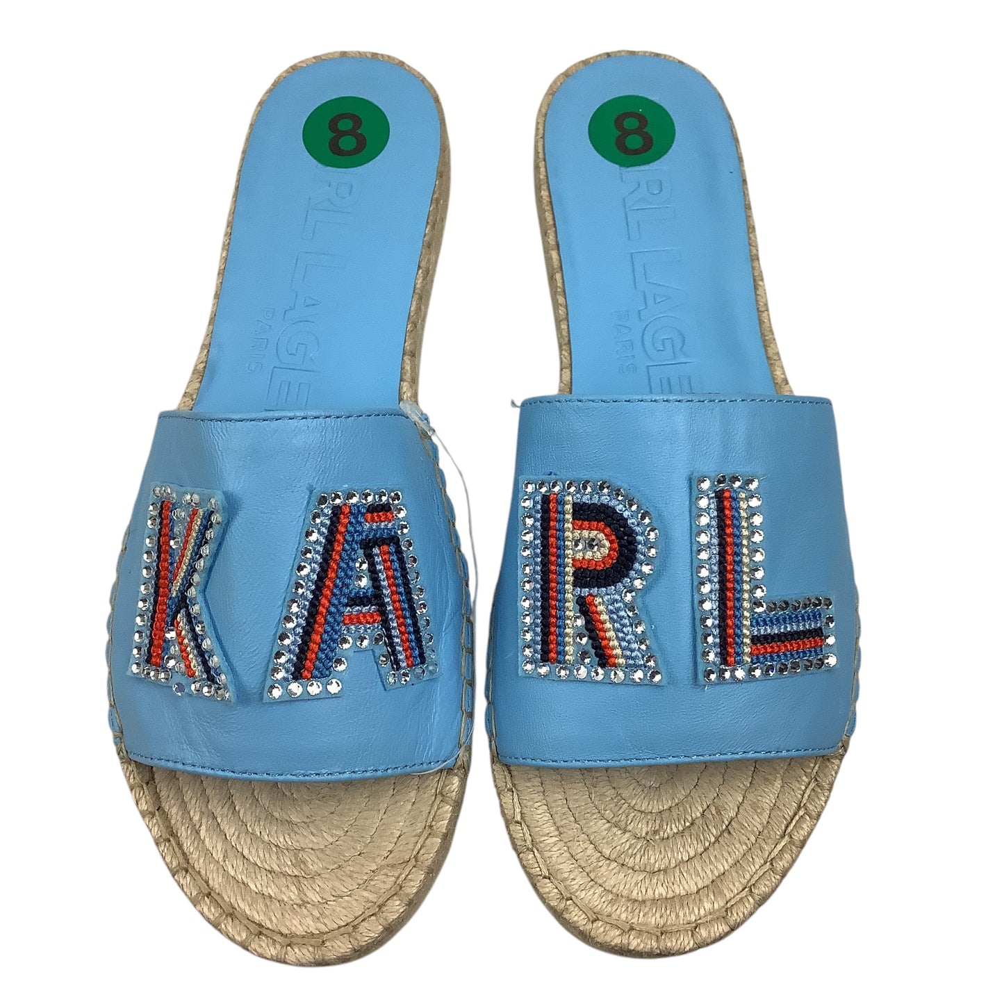 Shoes Designer By Karl Lagerfeld In Blue, Size: 8