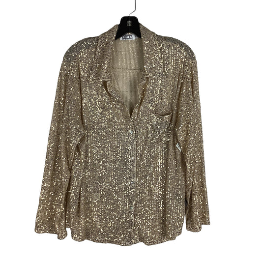 Top Long Sleeve By Clothes Mentor In Gold, Size: S