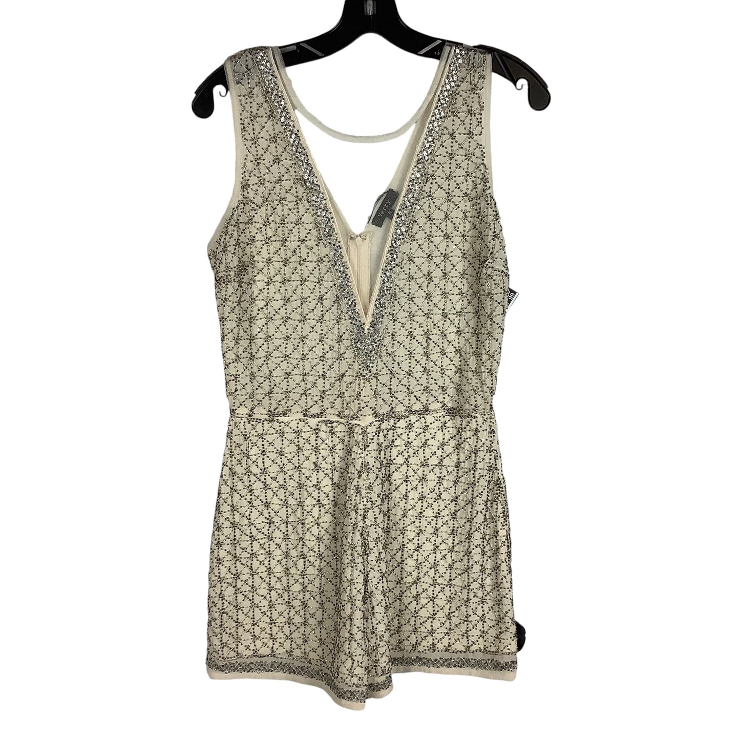 Romper By Clothes Mentor In Cream, Size: M