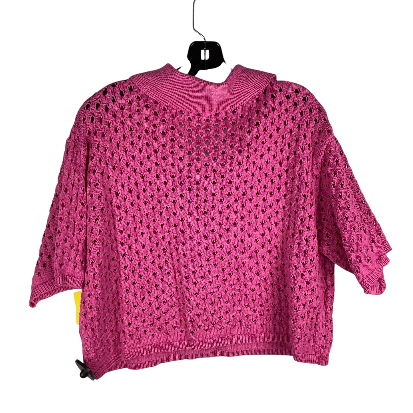 Sweater Short Sleeve By Karlie In Pink, Size: L