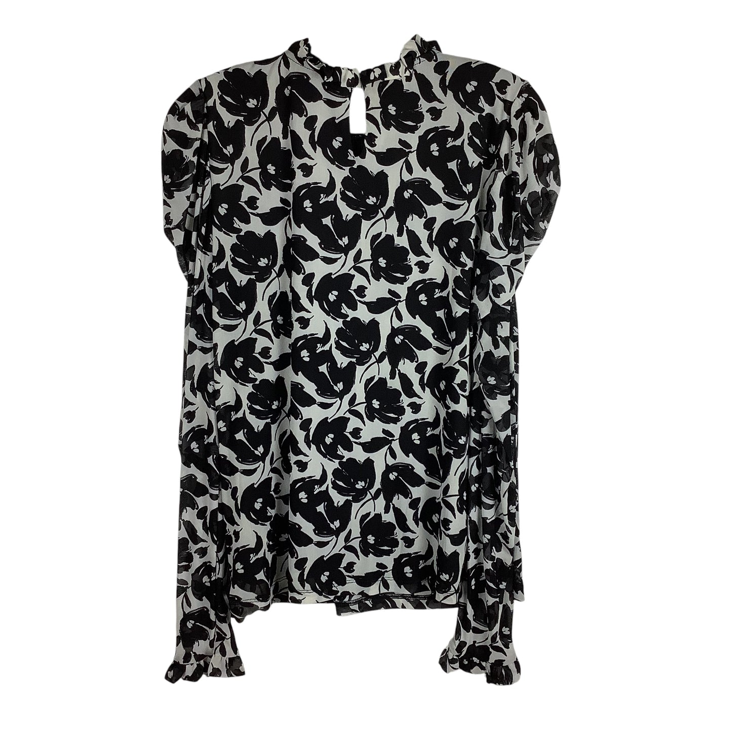 Top Long Sleeve By Dkny In Black, Size: S