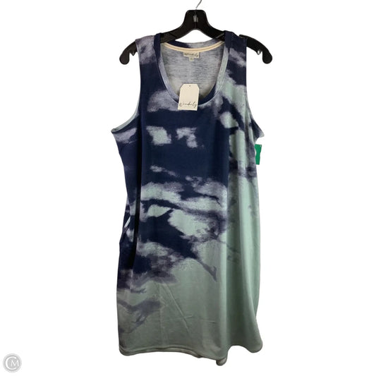 Dress Casual Midi By Wonderly In Blue, Size: Xl