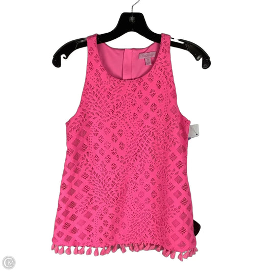 Top Sleeveless Designer By Lilly Pulitzer In Pink, Size: Xs