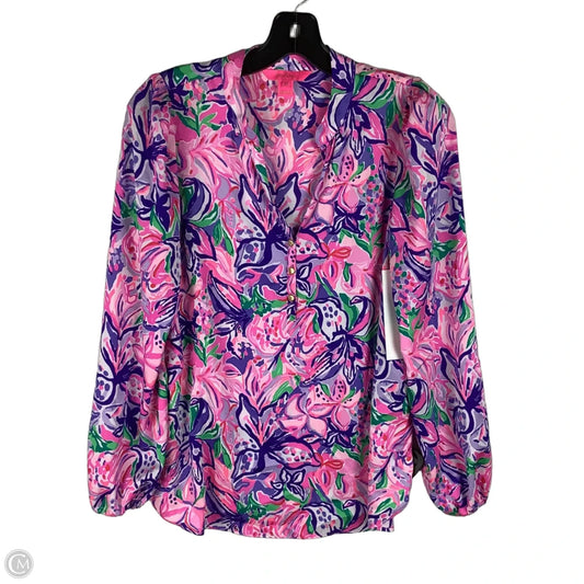 Top Long Sleeve Designer By Lilly Pulitzer In Multi-colored, Size: Xs
