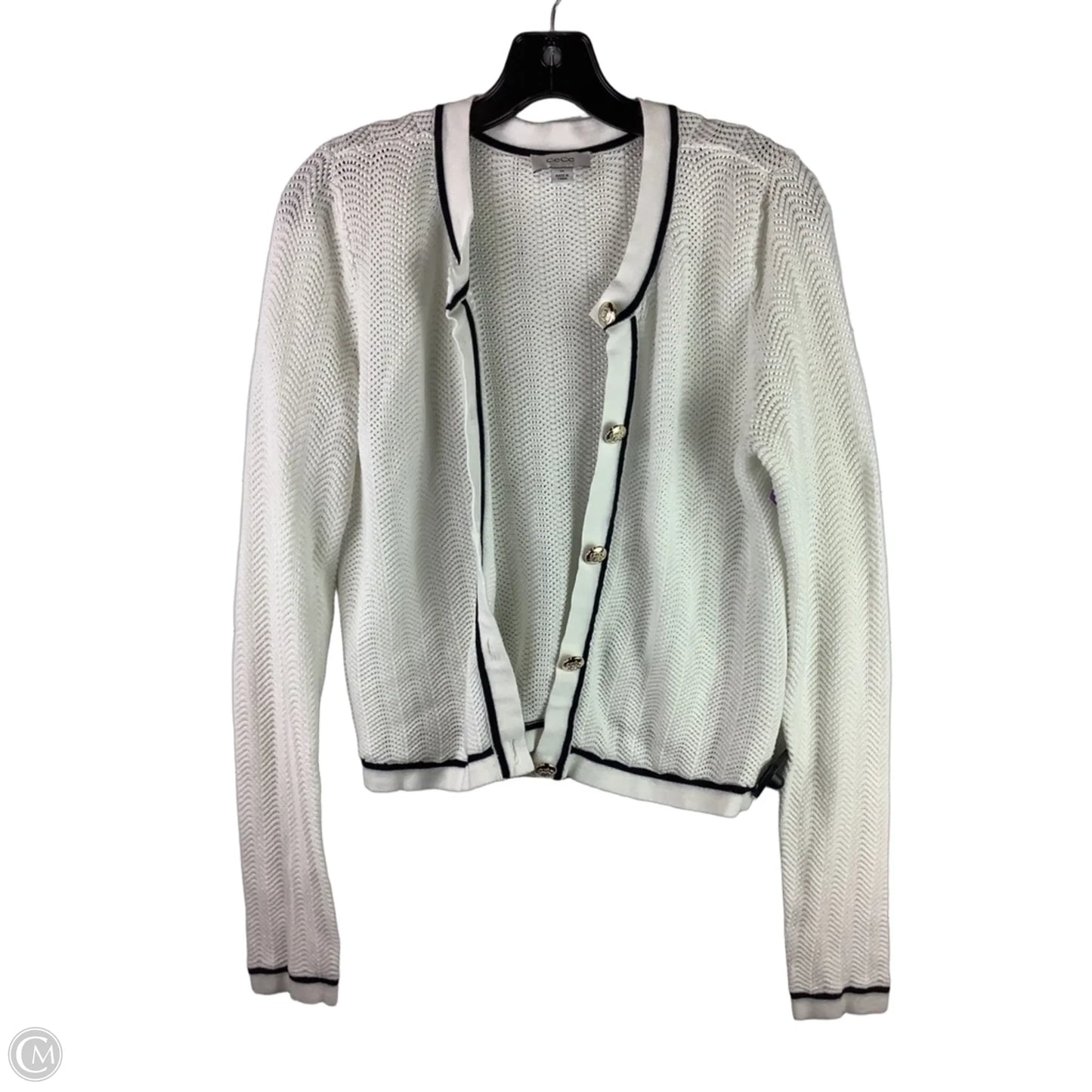 Sweater Cardigan By Cece In White, Size: Xs