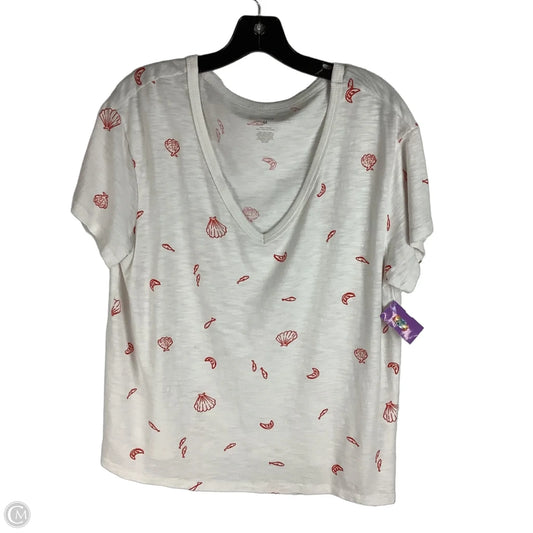 Top Short Sleeve By Sonoma In White, Size: M