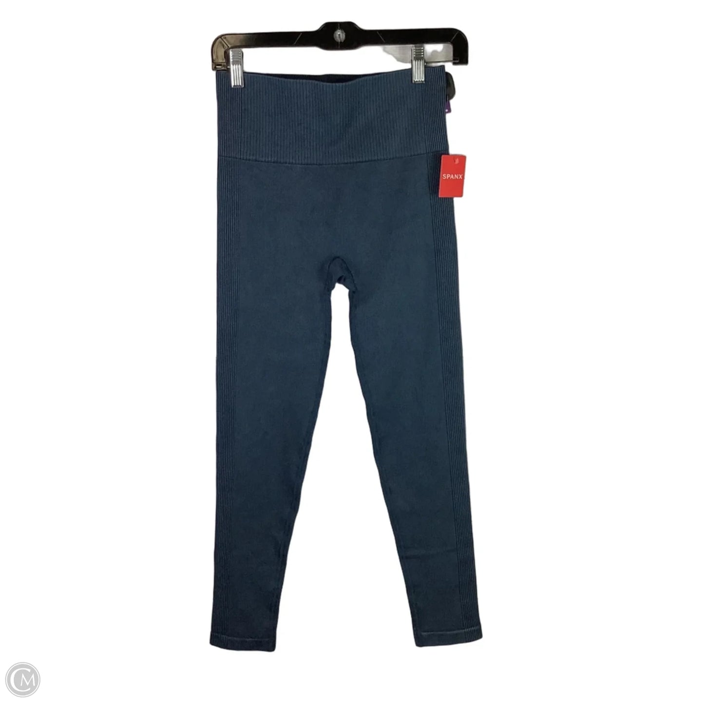 Athletic Leggings By Spanx In Blue, Size: L