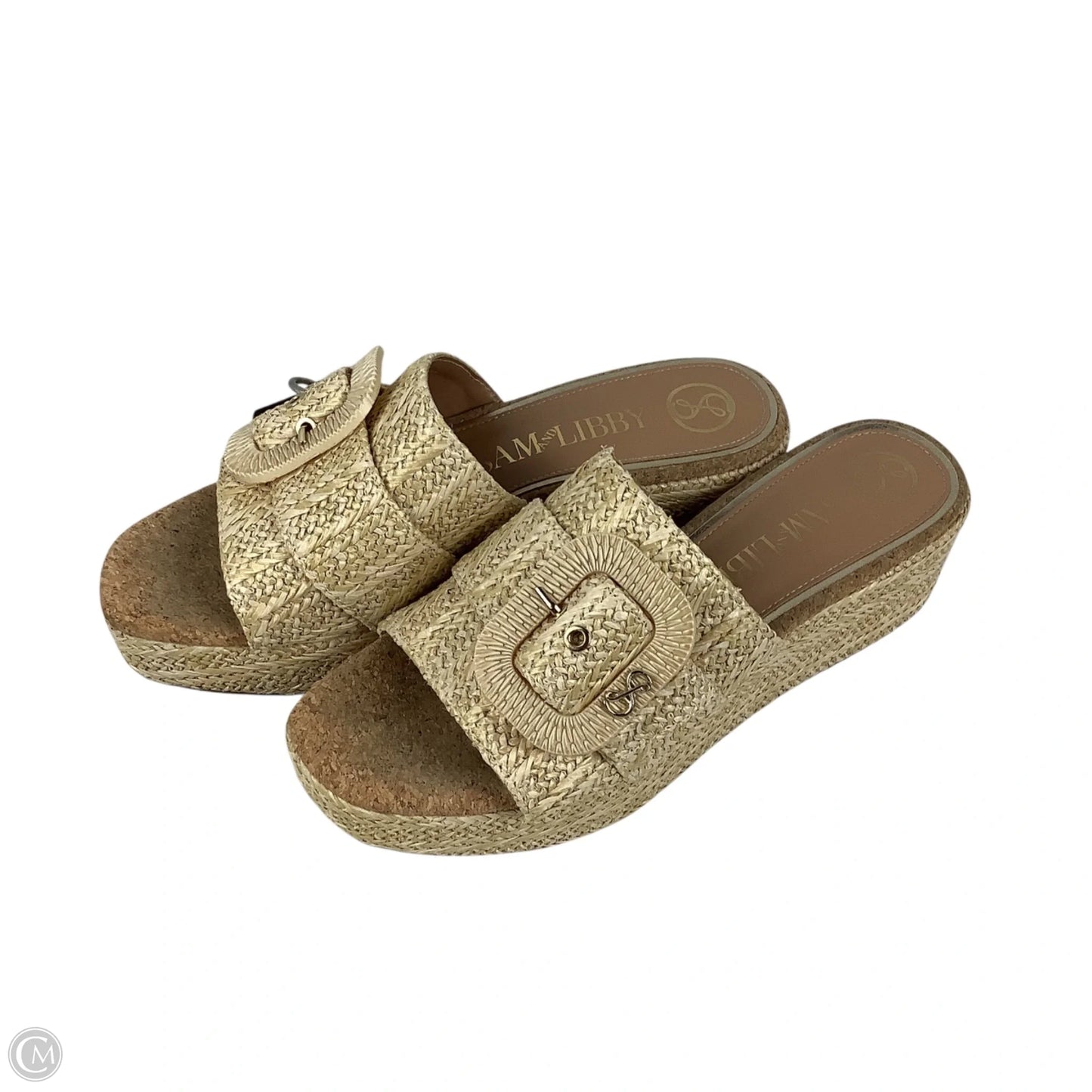 Sandals Heels Platform By Sam And Libby In Beige, Size: 8.5