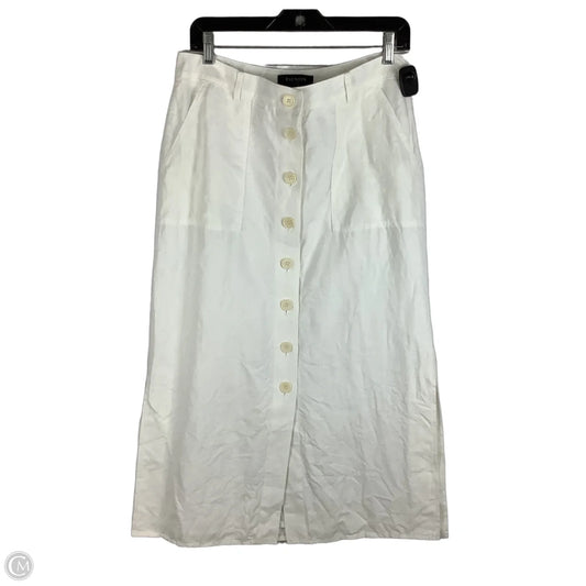 Skirt Maxi By Talbots In White, Size: 10 petite