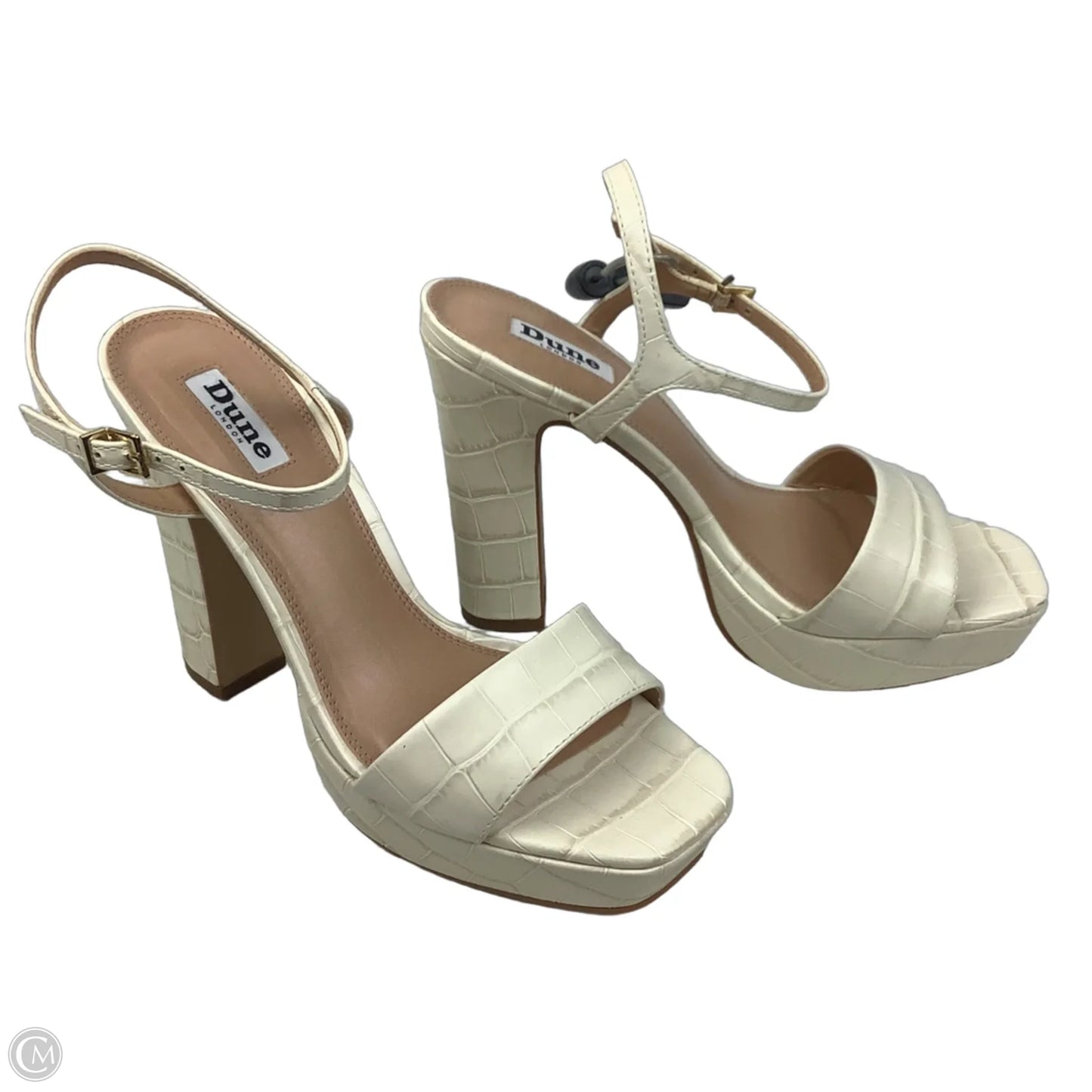 Sandals Heels Block By Cmc In Cream, Size: 8.5