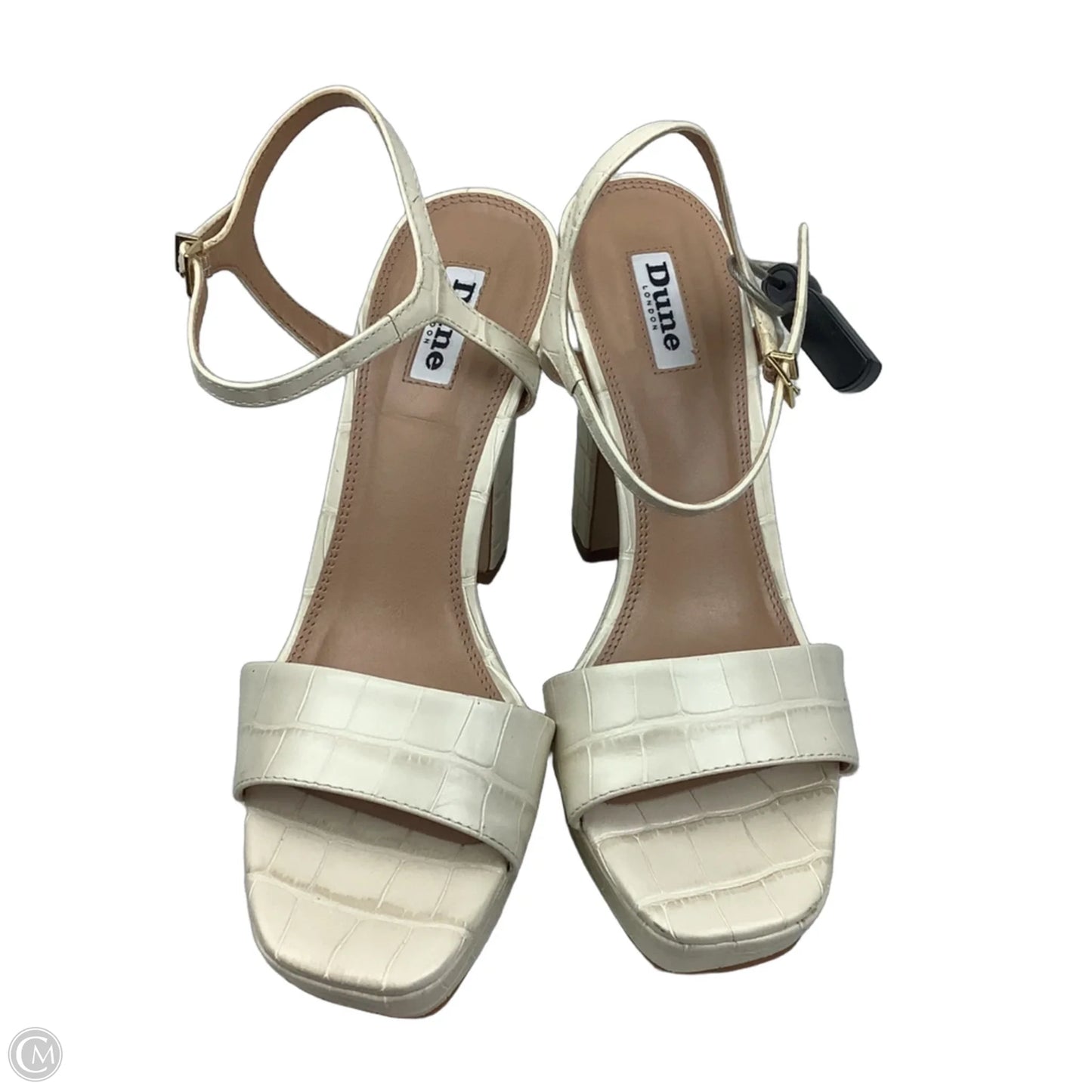 Sandals Heels Block By Cmc In Cream, Size: 8.5