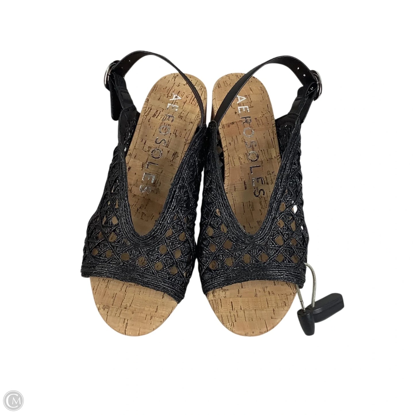 Sandals Heels Block By Aerosoles In Black, Size: 7.5