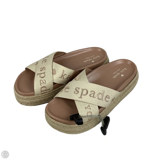 Sandals Designer By Kate Spade In Beige, Size: 8