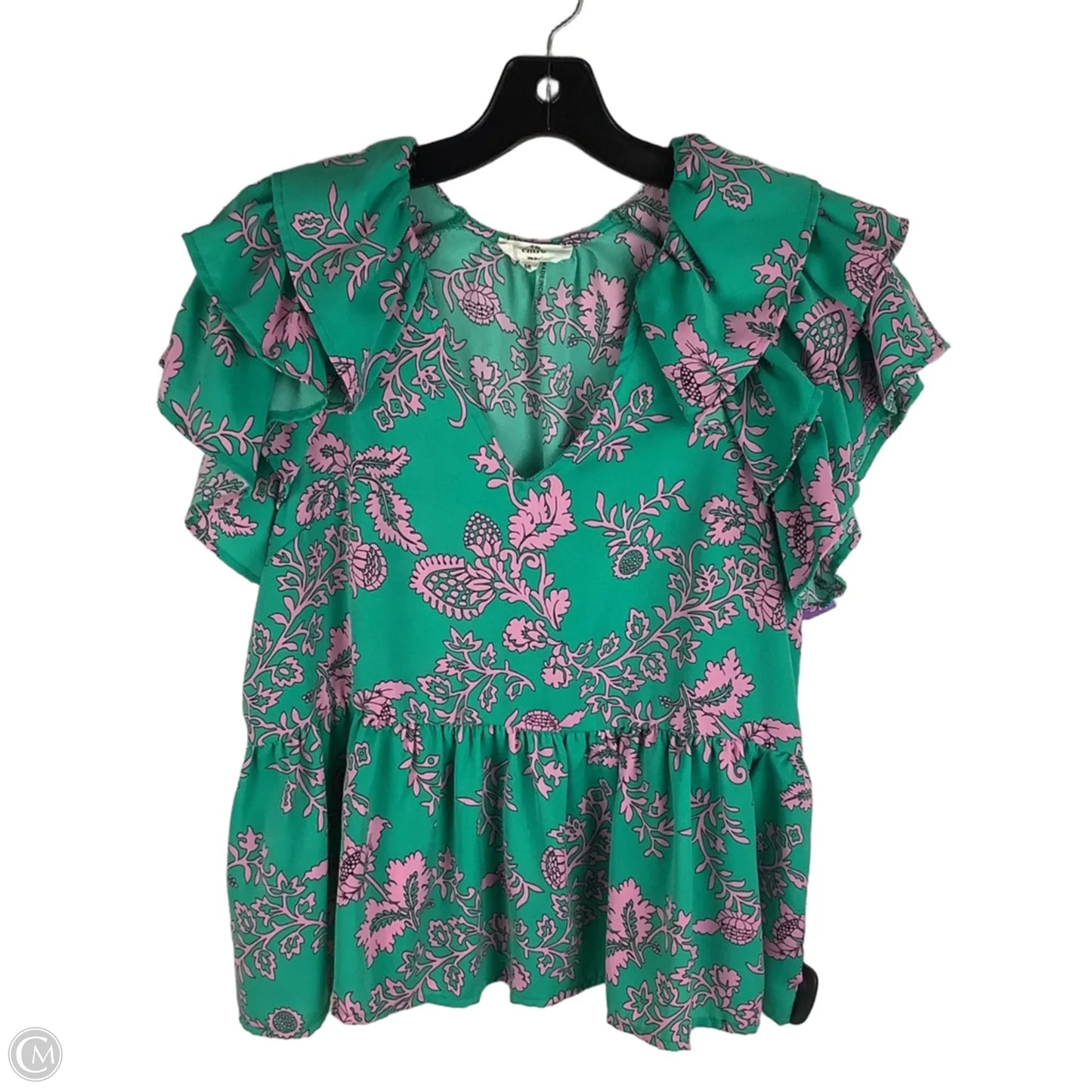 Top Short Sleeve By Entro In Floral Print, Size: M