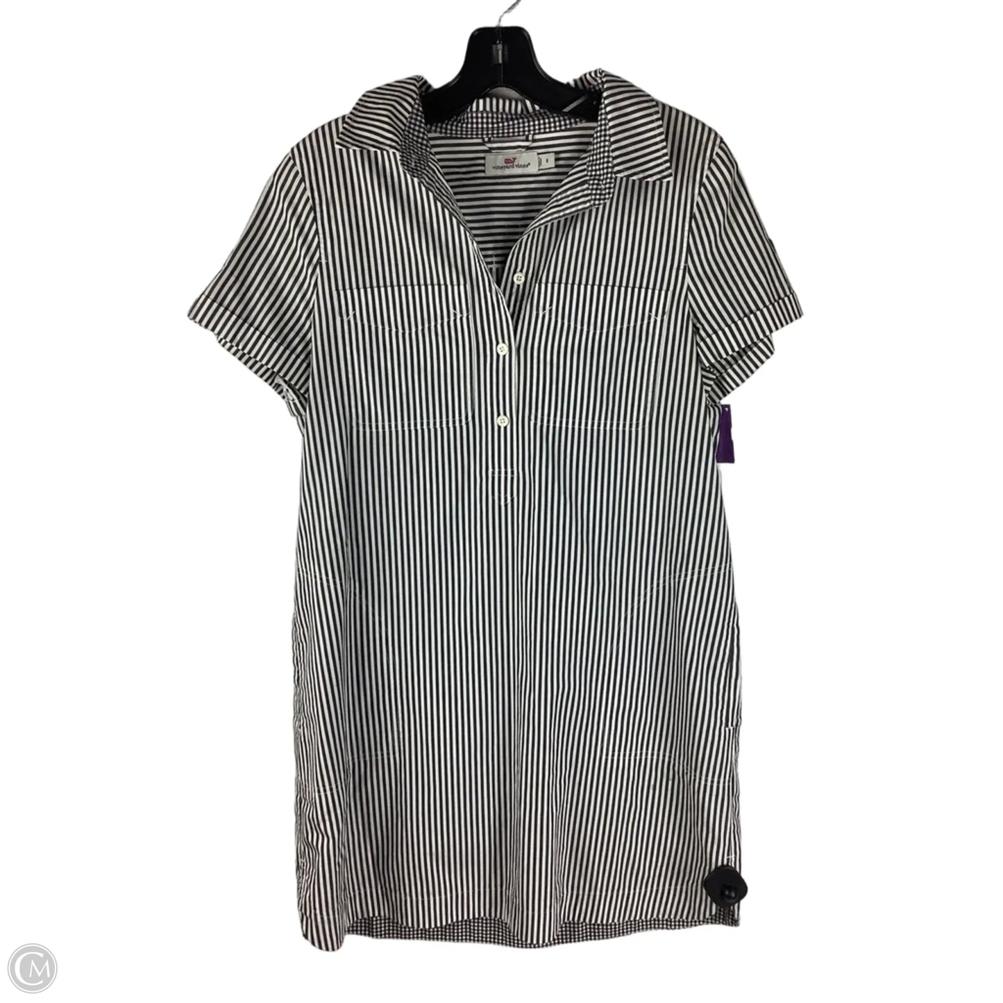 Dress Casual Midi By Vineyard Vines In Striped Pattern, Size: 8
