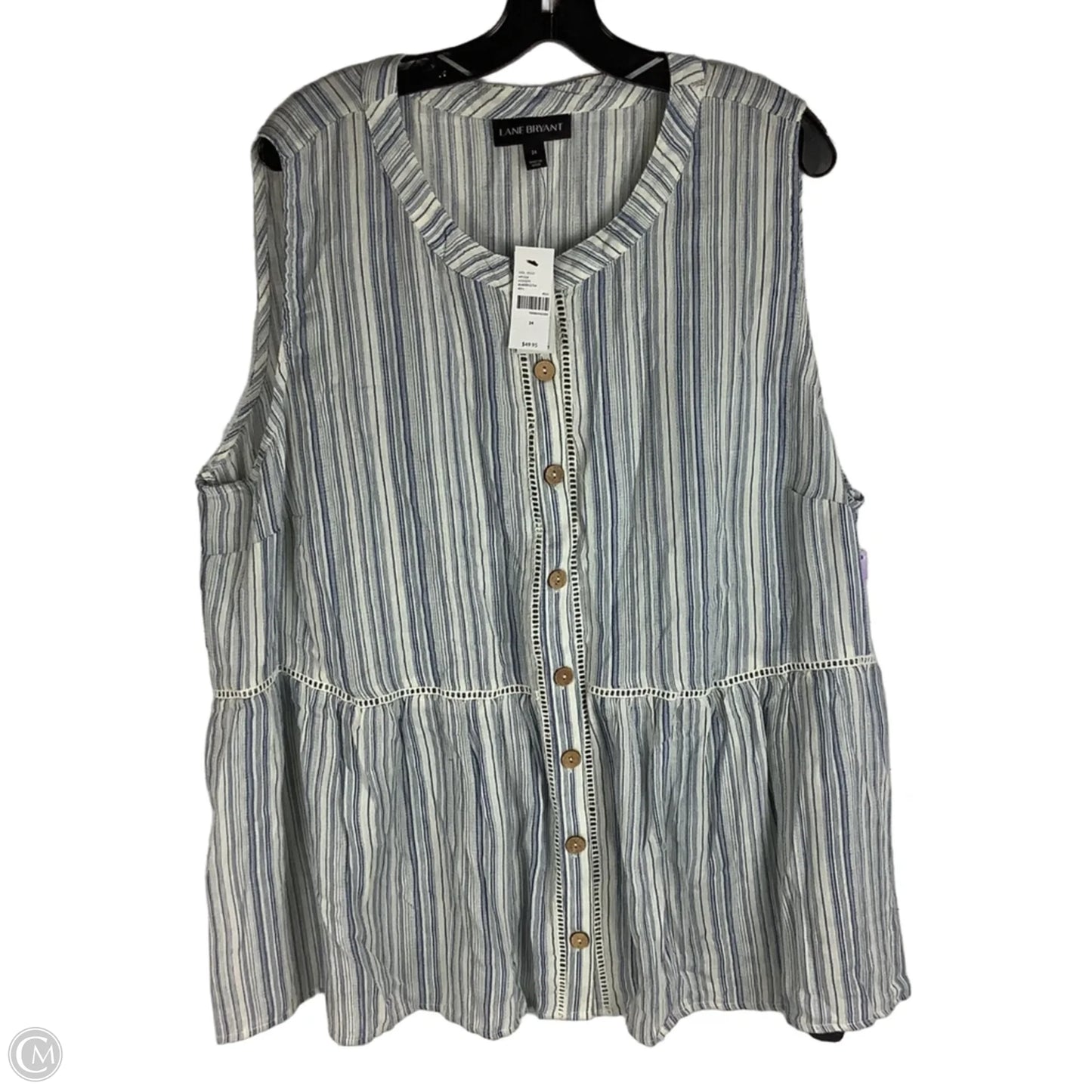 Top Sleeveless By Lane Bryant In Striped Pattern, Size: 2x (24)