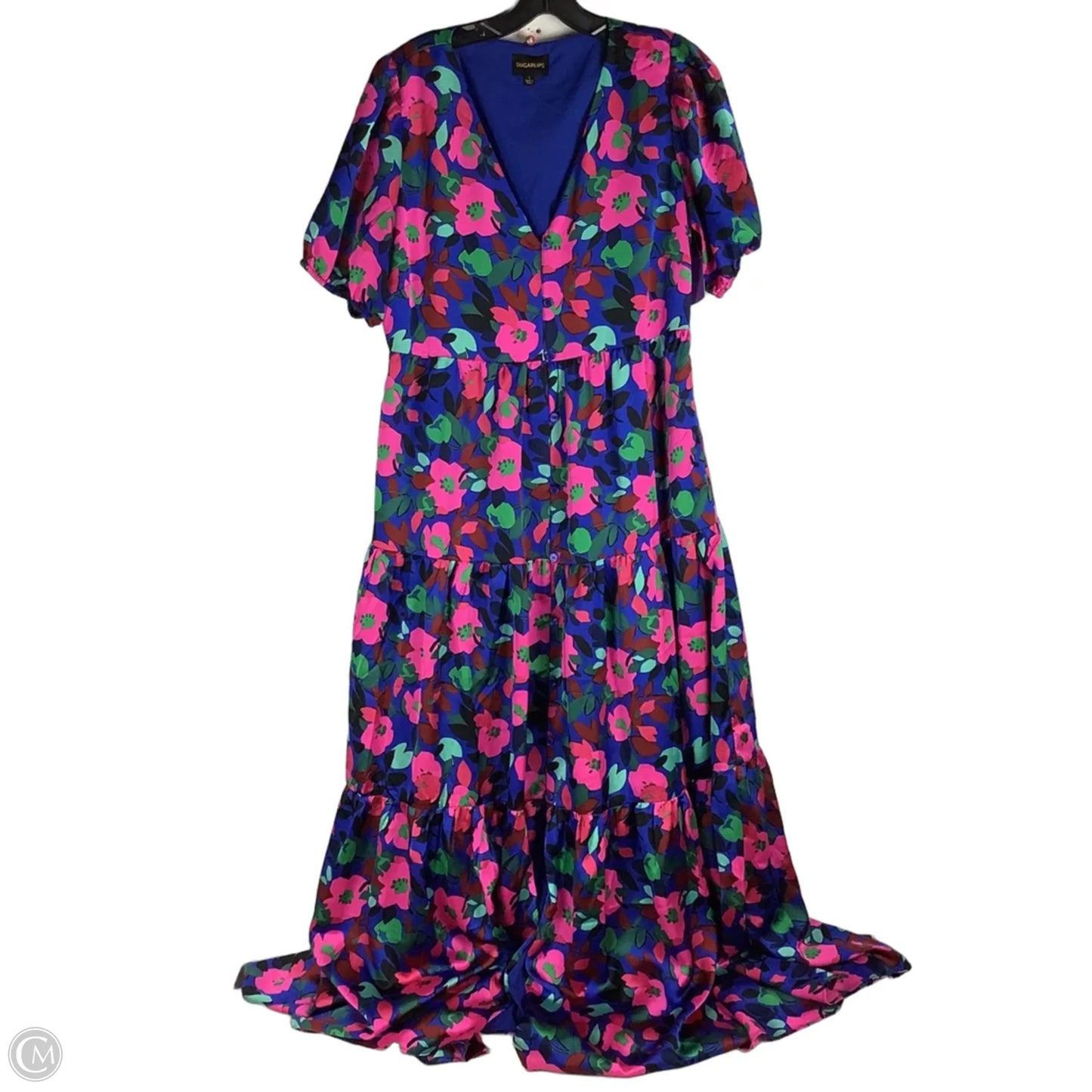 Dress Casual Maxi By Sugar Lips In Floral Print, Size: L
