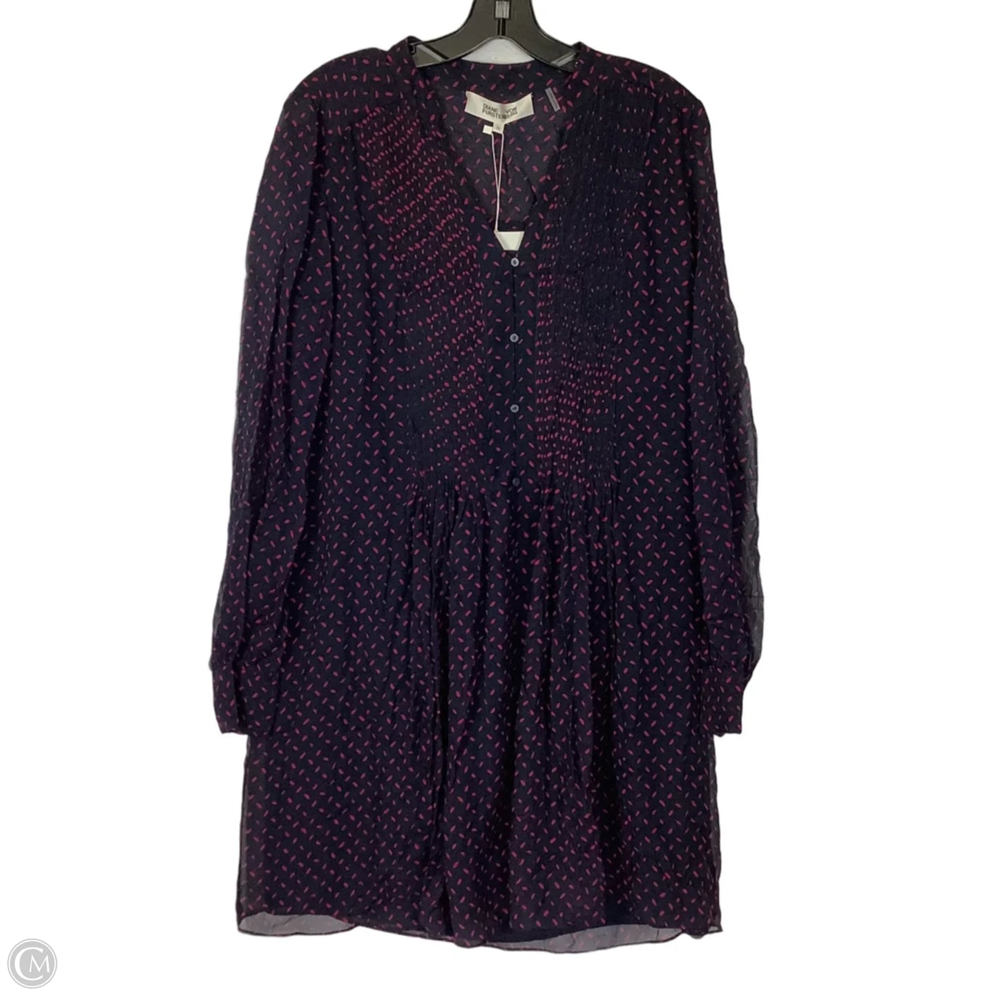 Dress Designer By Diane Von Furstenberg In Blue & Pink, Size: 10
