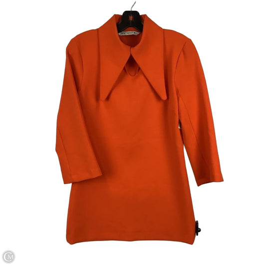 Dress Casual Short By Zara In Orange, Size: Xs