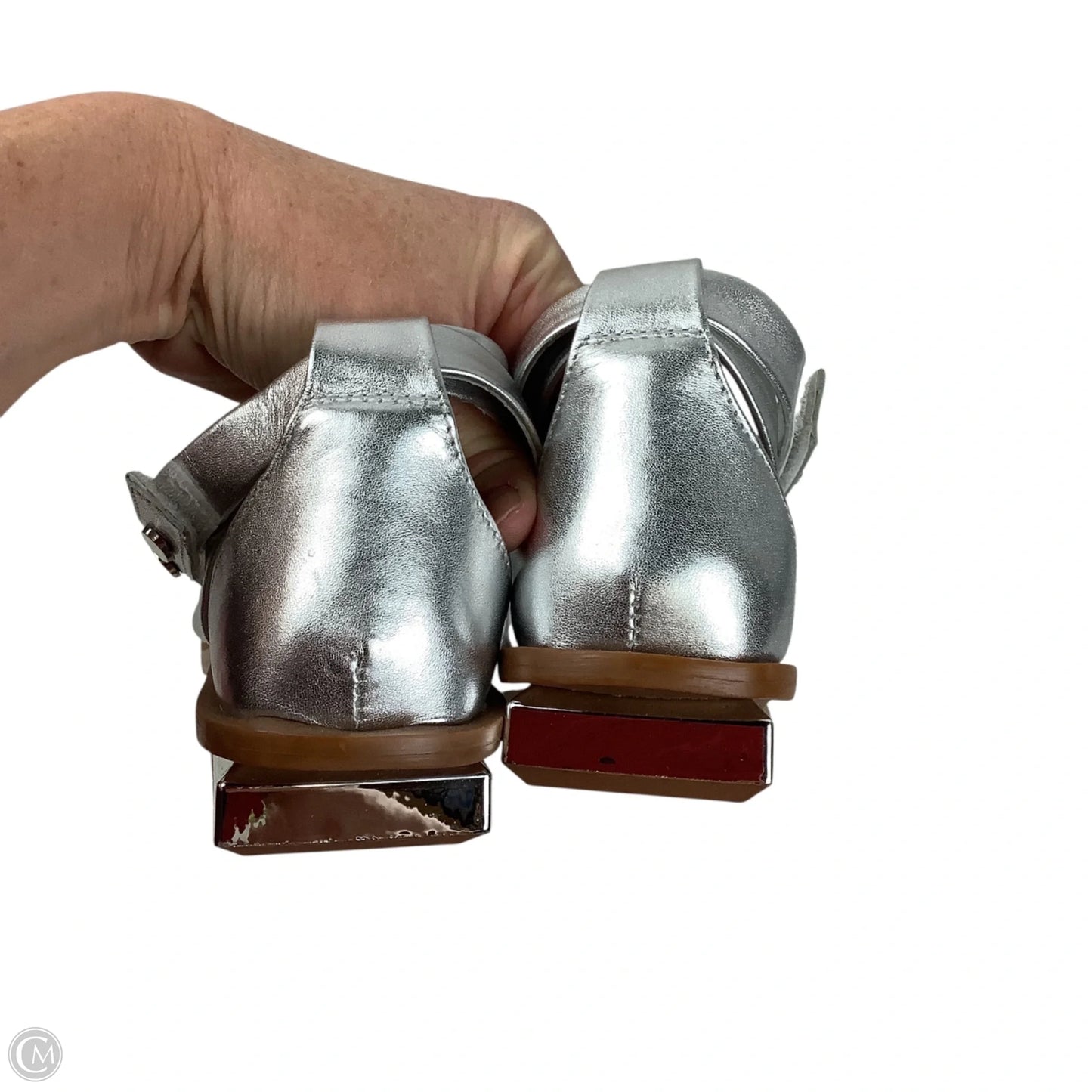 Sandals Flats By Franco Sarto In Silver, Size: 7