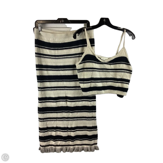 Skirt Set 2pc By Freshman In Striped Pattern, Size: Xl