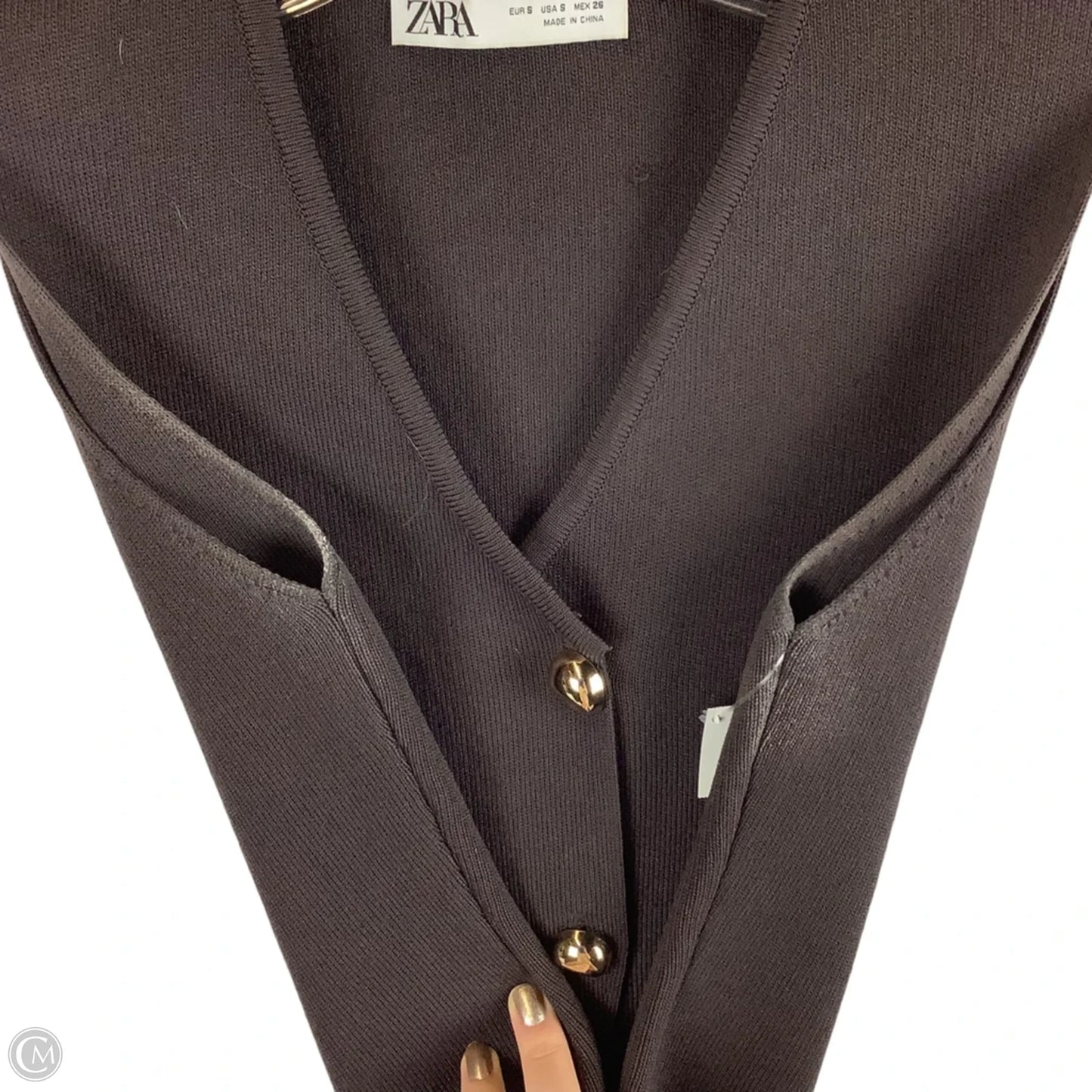 Vest Sweater By Zara In Brown, Size: S