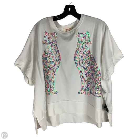 Top Short Sleeve By Peach Love Cream California In White, Size: S