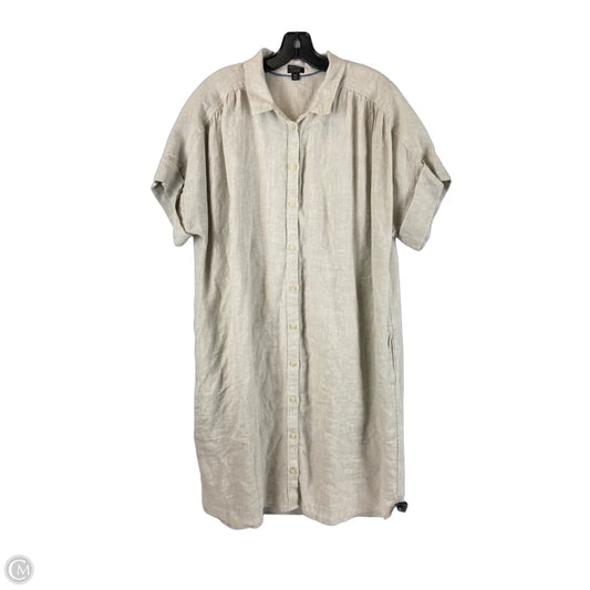 Dress Casual Midi By J. Crew In Taupe, Size: Xl