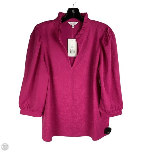 Top Long Sleeve By Crown And Ivy In Pink, Size: L