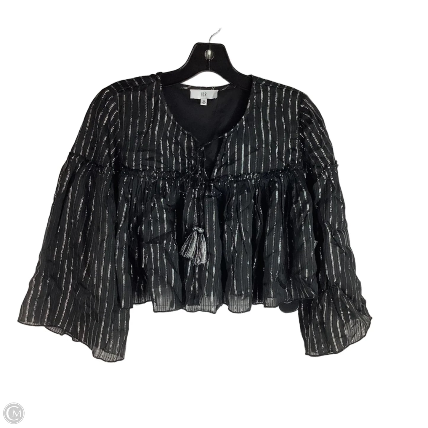 Top Long Sleeve By Clothes Mentor In Black, Size: M