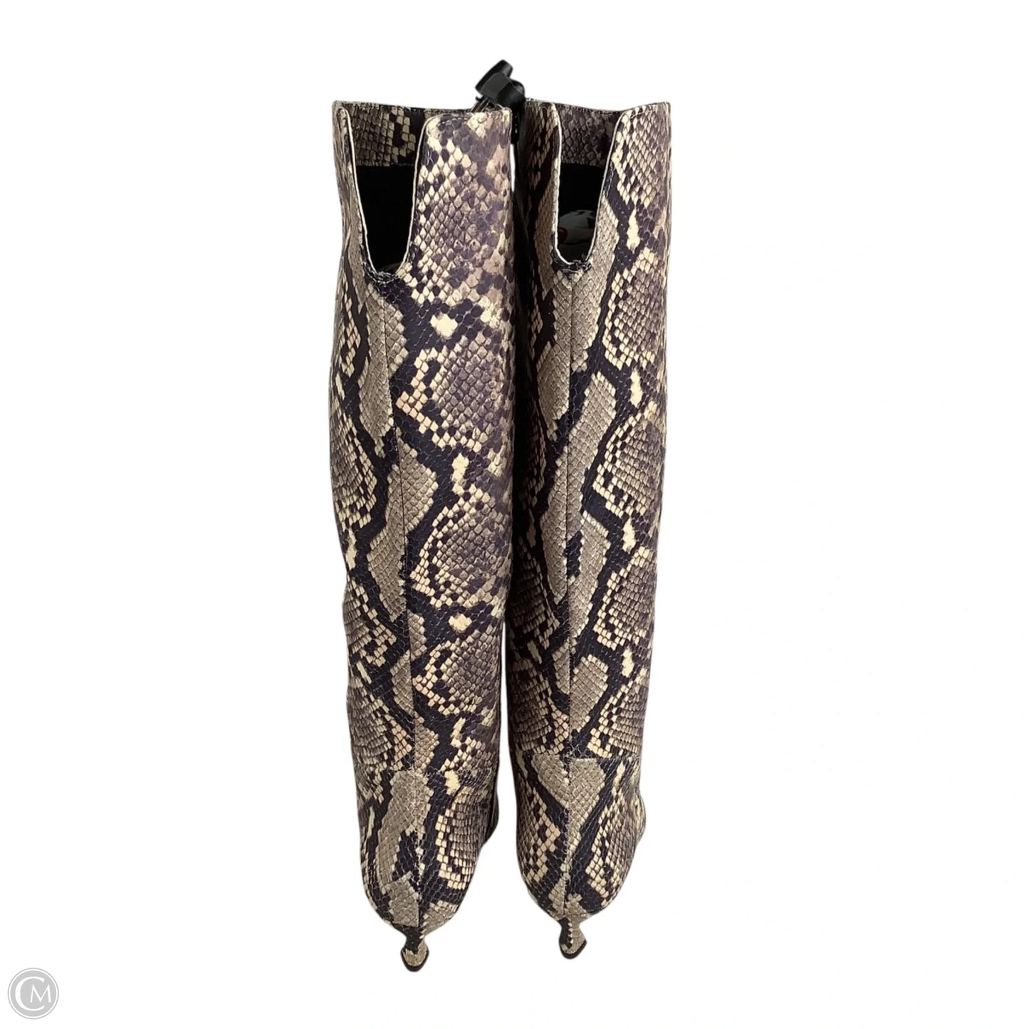 Boots Knee Heels By Giani Bernini In Snakeskin Print, Size: 8