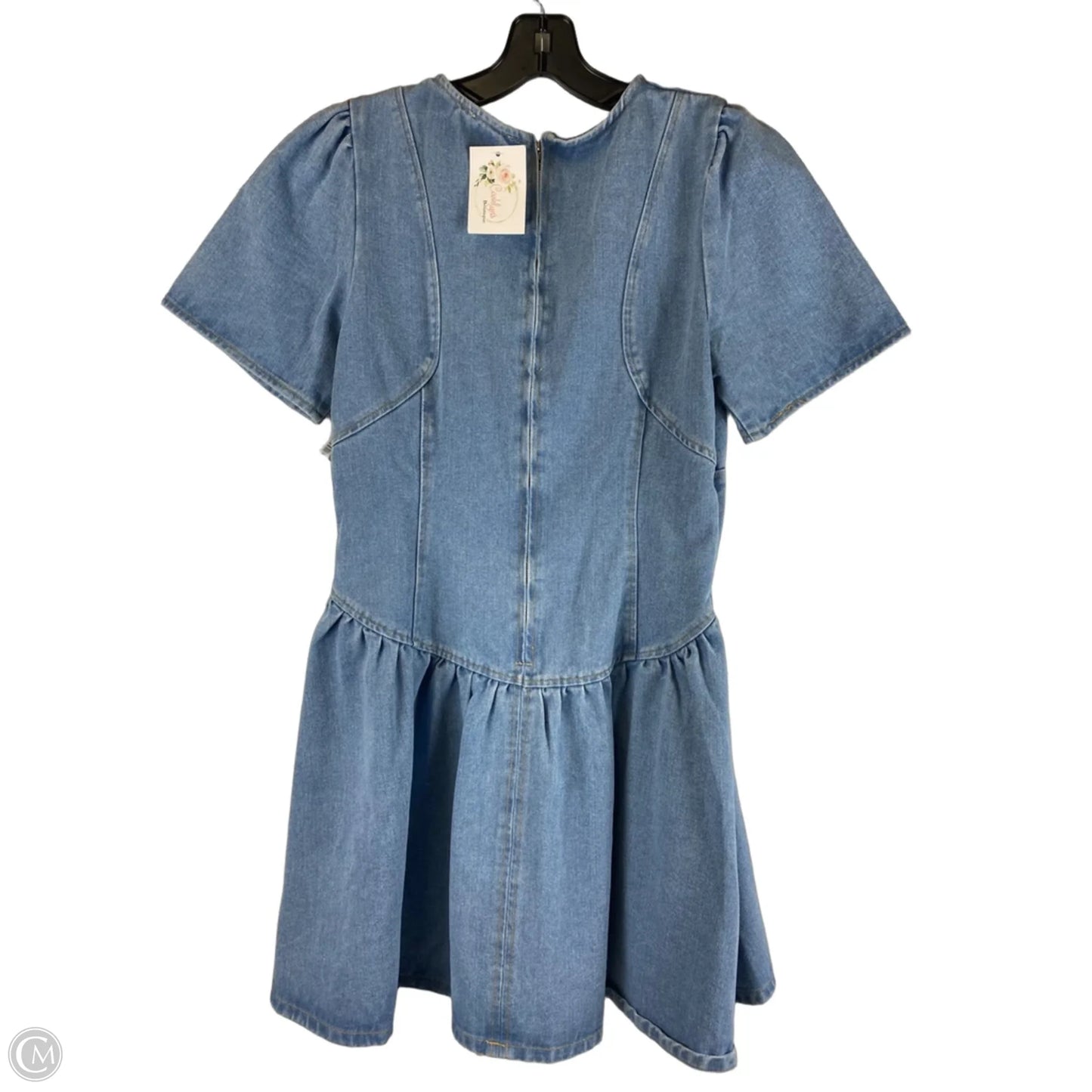 Dress Casual Short By Tcec In Blue Denim, Size: M