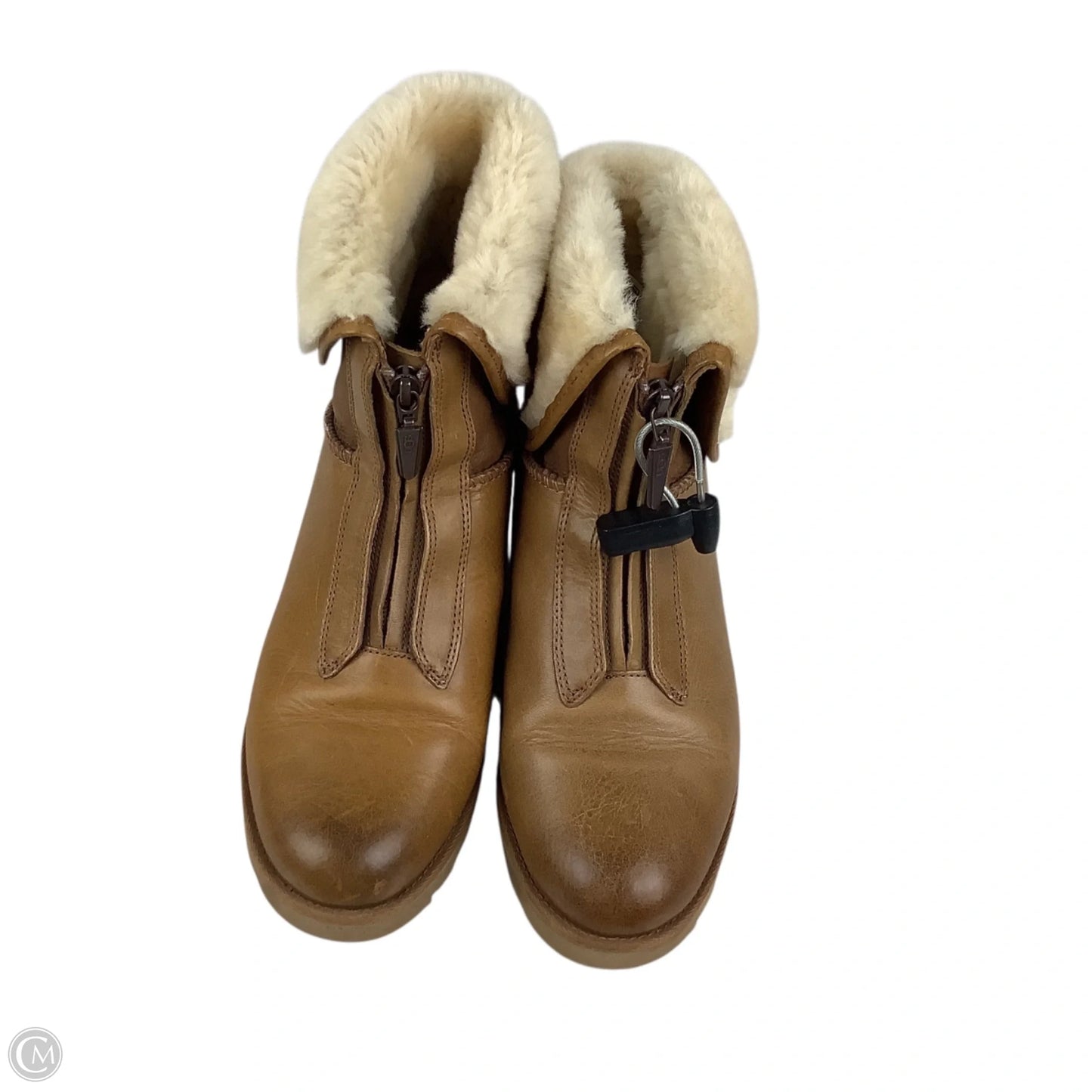 Boots Designer By Ugg In Brown, Size: 8.5